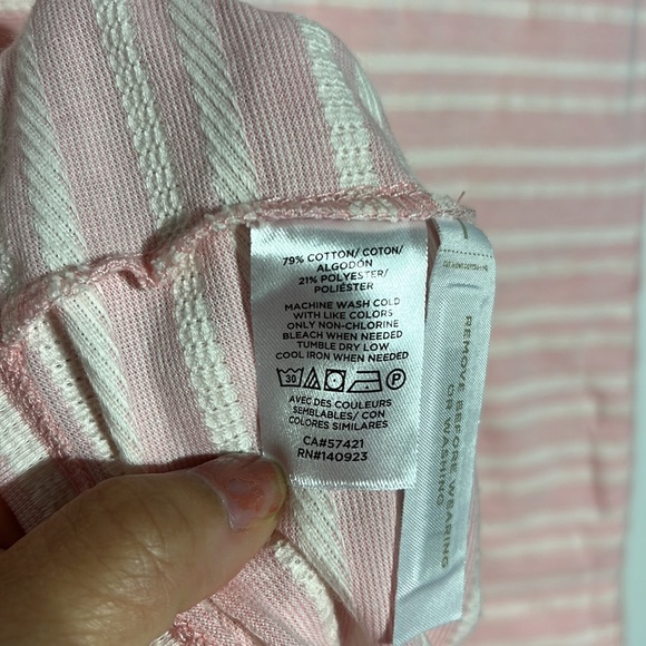 NEW LOFT Sweatshirt Pocket Tee Angel Pink Dress Size XS - Picture 6 of 9